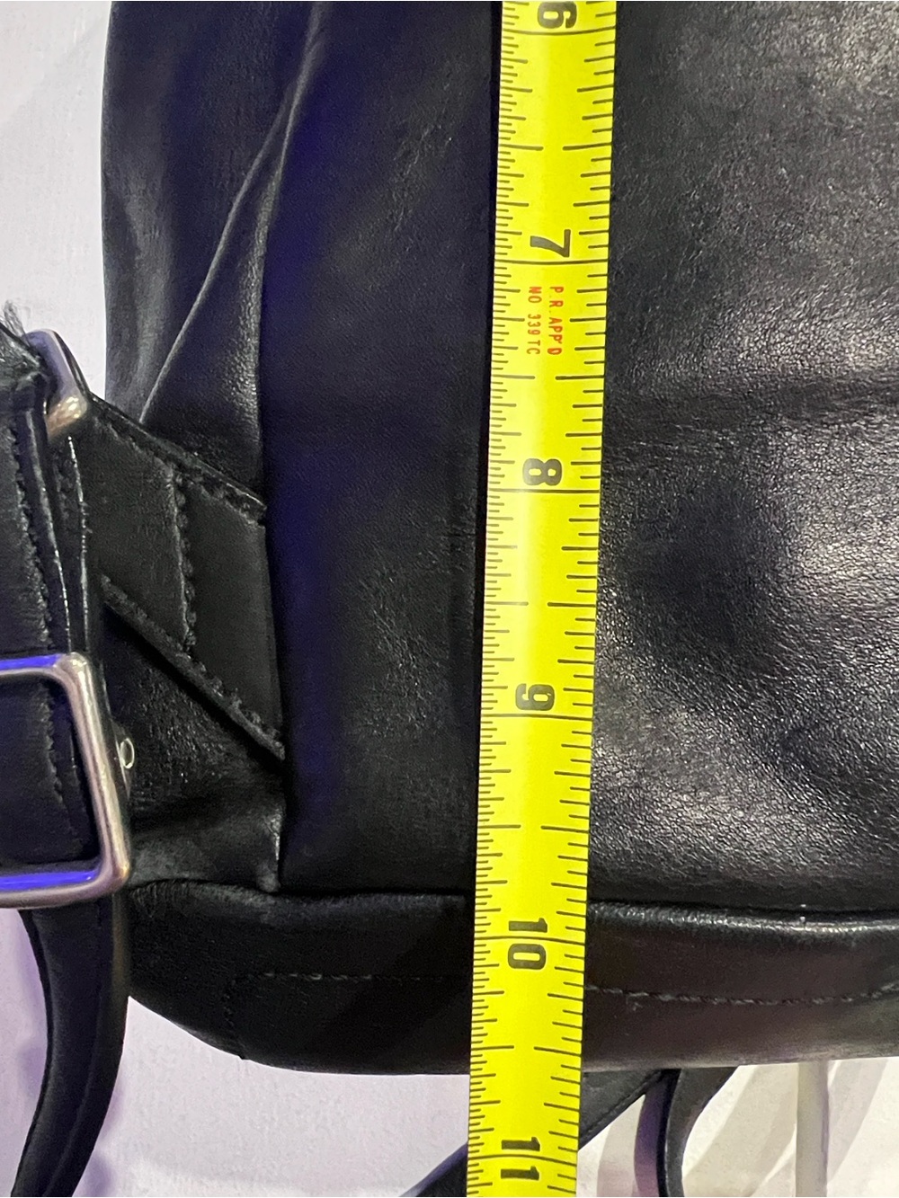 COACH Vintage All Leather legacy Black Backpack 9858 Women's Adjustable Straps - Picture 13 of 14